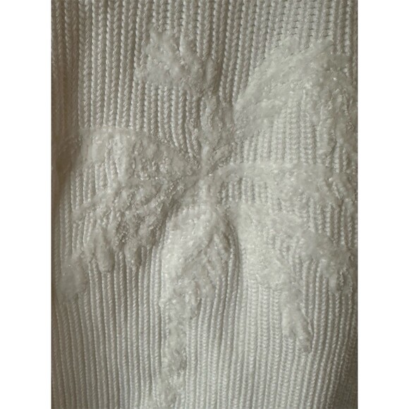 Tommy Bahama Sweater Womens S/P Ivory Crewneck Pullover Palm Embroidered - Picture 5 of 7